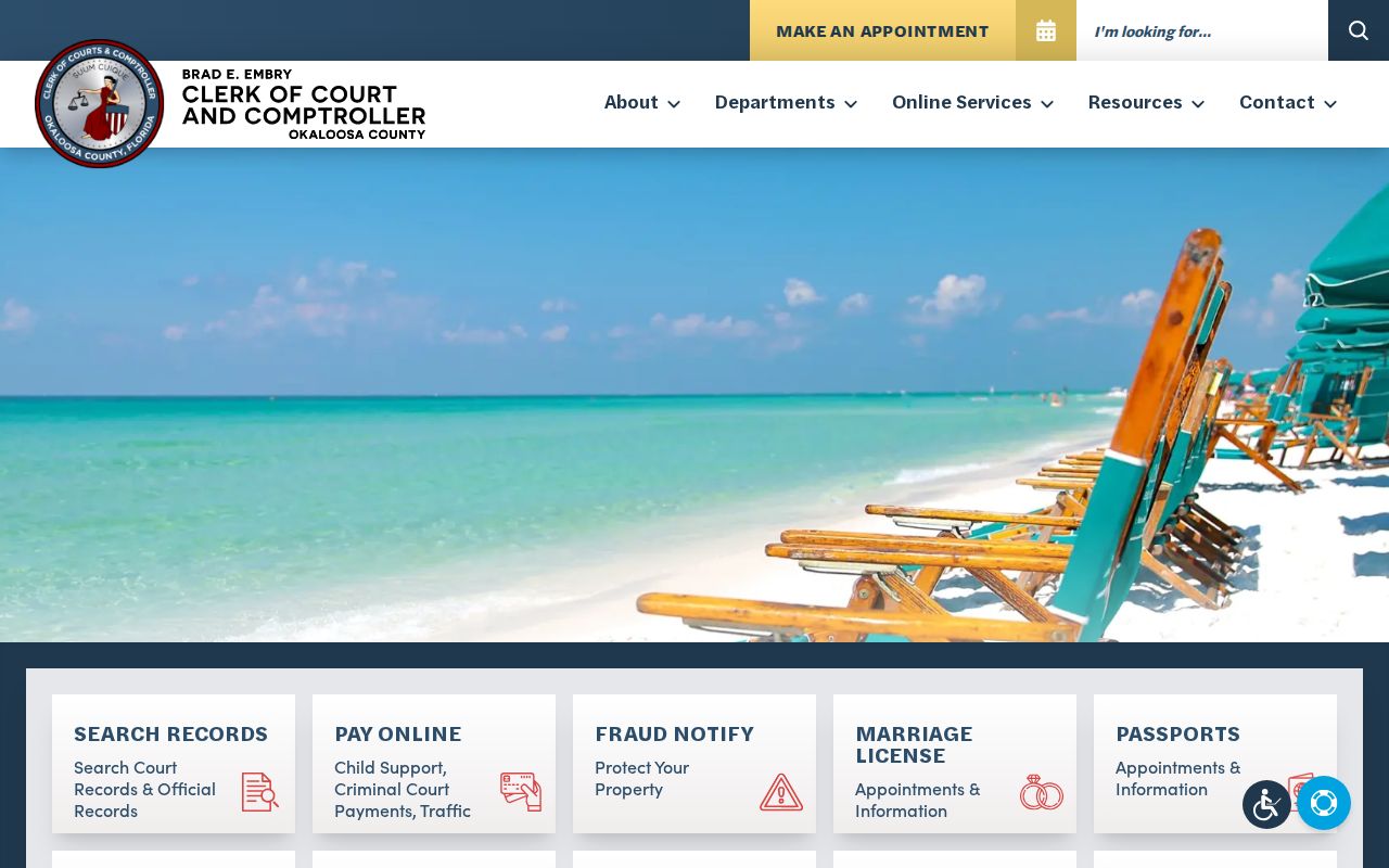 Fort Walton Beach city directory Okaloosa Clerk records